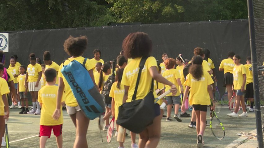 Video thumbnail for NJ student group raises thousands to support free tennis for Newark youth