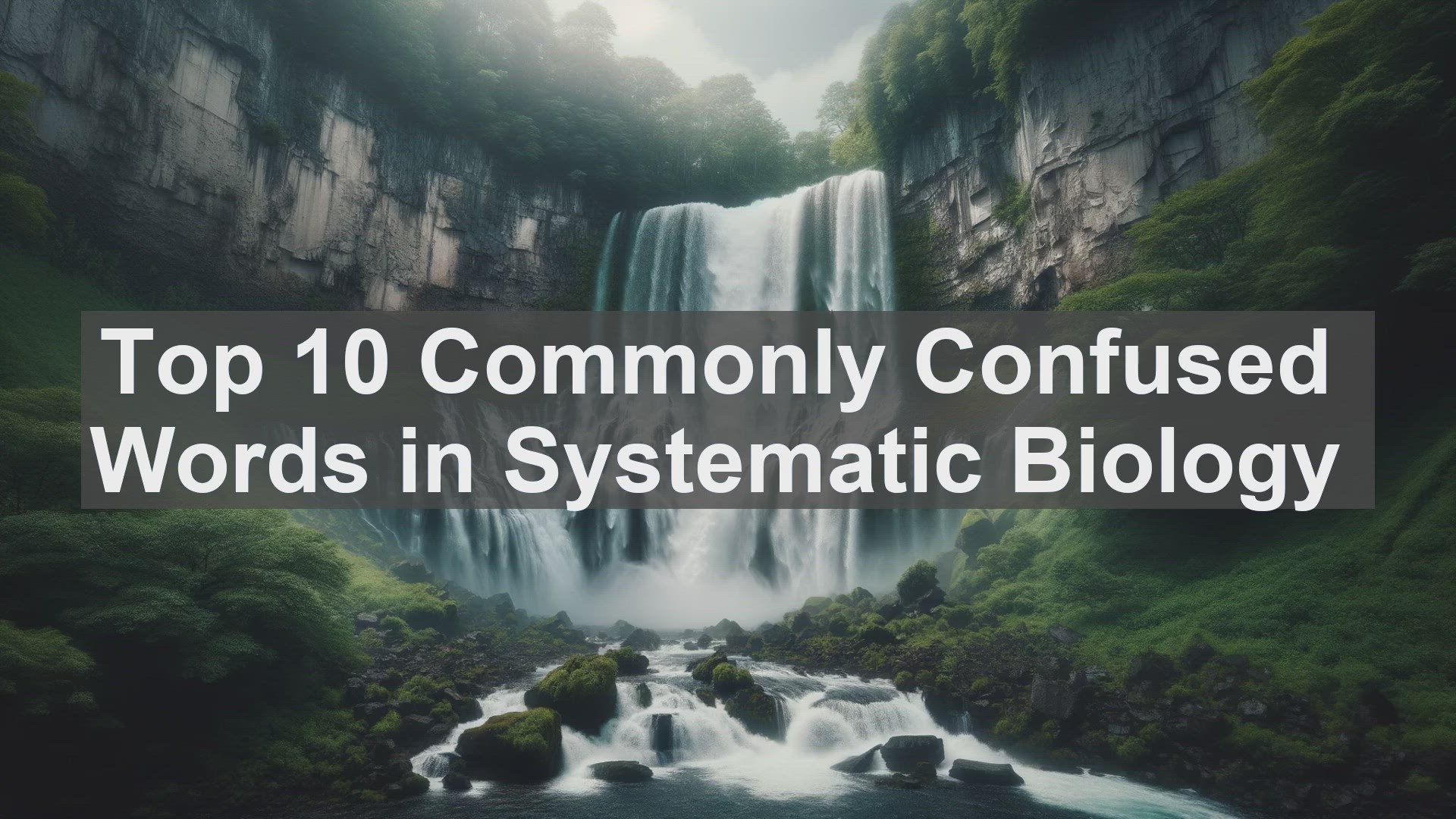 'Video thumbnail for Top 10 Commonly Confused Words in Systematic Biology'