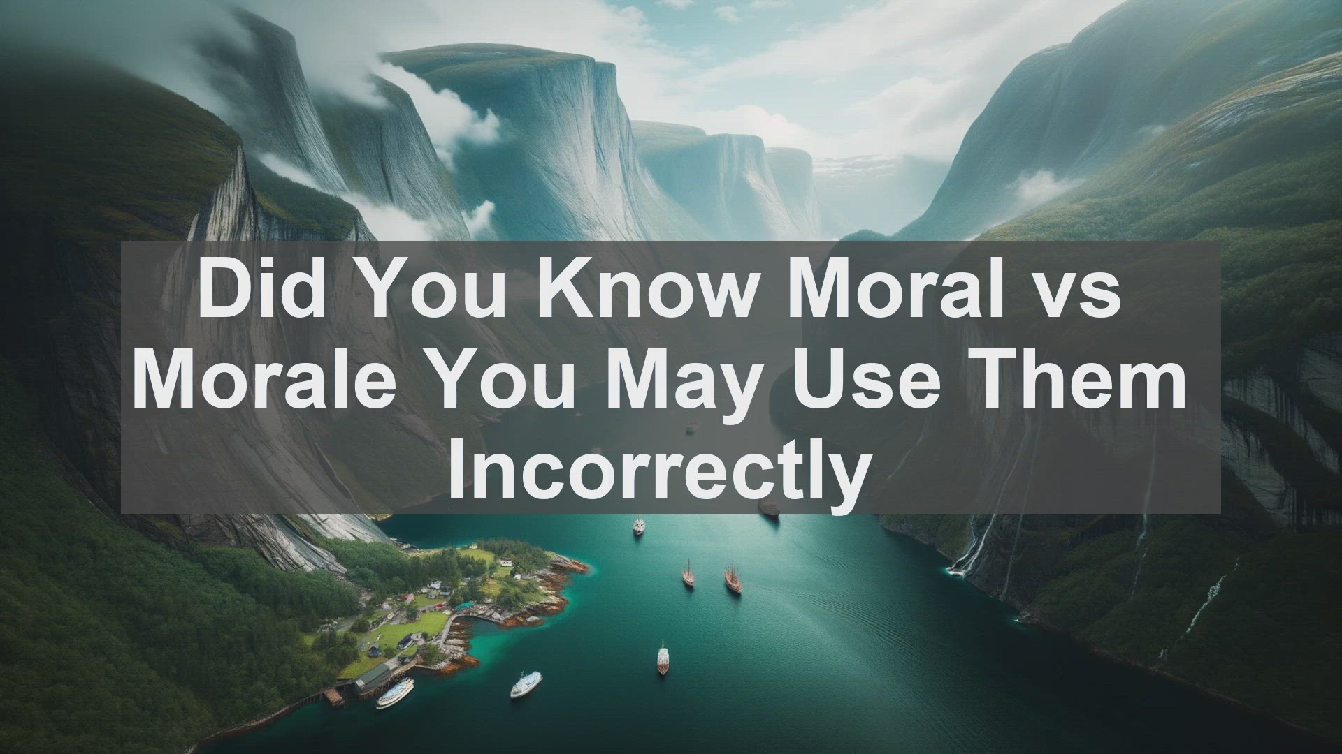 'Video thumbnail for Did You Know Moral vs Morale You May Use Them Incorrectly '