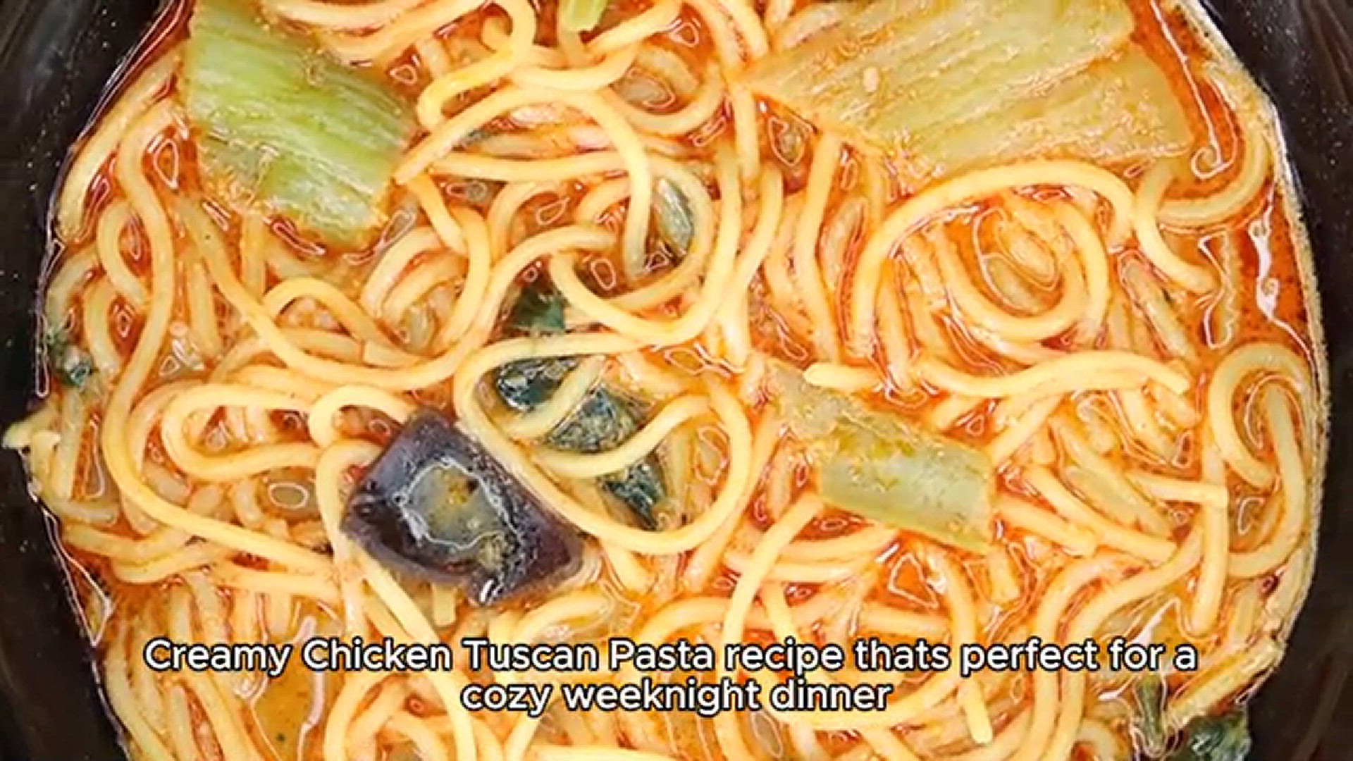 'Video thumbnail for Creamy Chicken Tuscan Pasta Recipe'