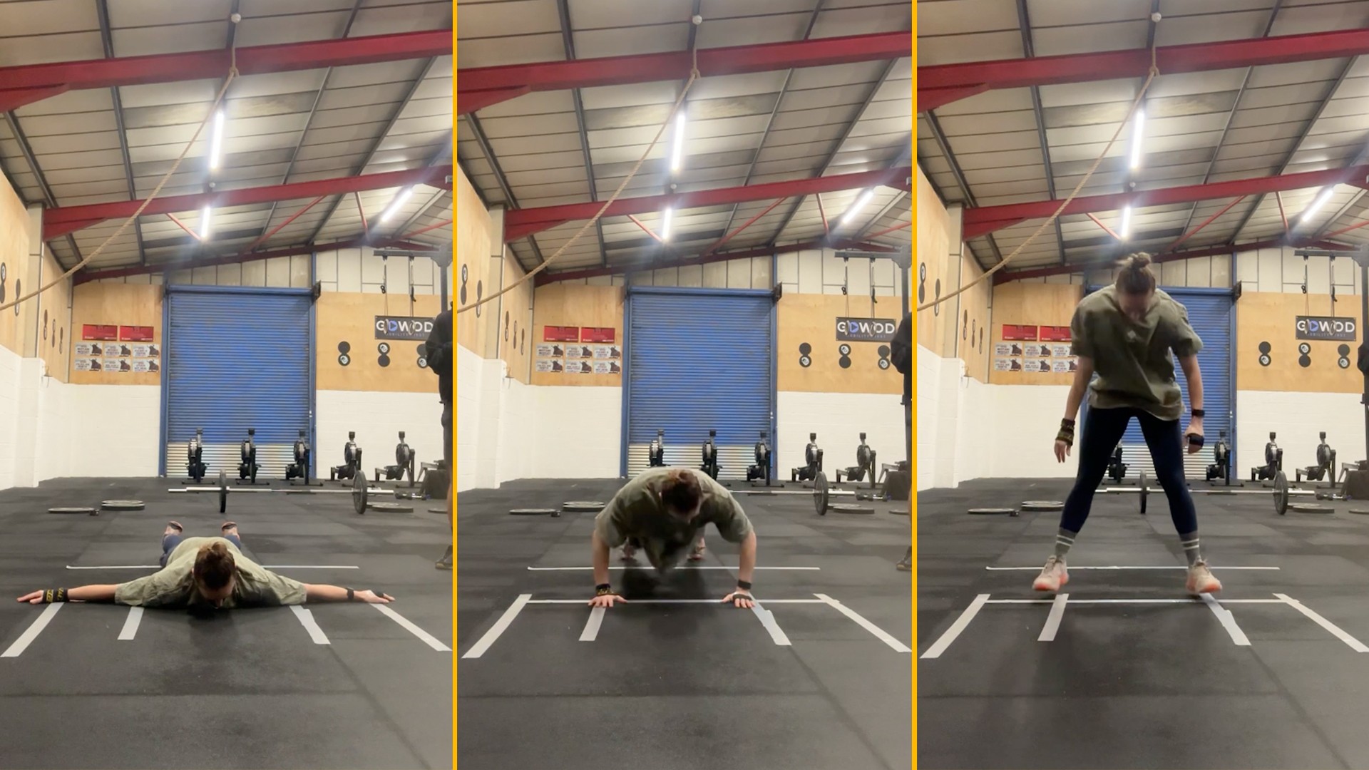 Video thumbnail for Most chest to group burpees in three minute (female) - 68 by Caroline Cunningham
