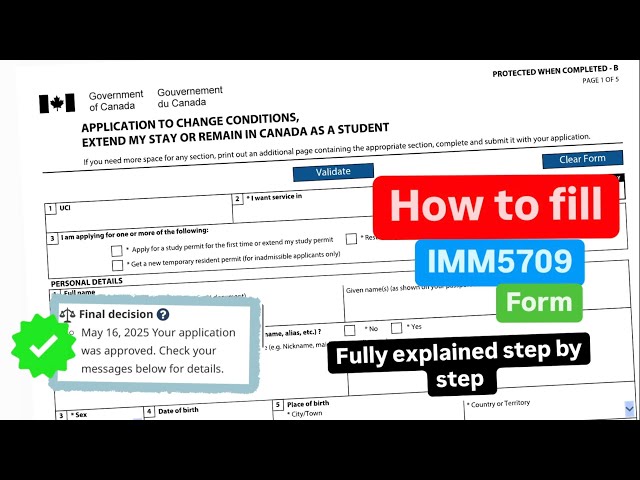 Video thumbnail for How to Fill IMM5709 Form for Canada🇨🇦 Student Permit | Step-by-Step & Common Mistakes