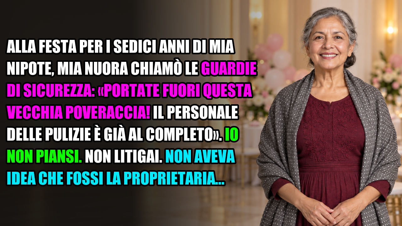 Video thumbnail for Alla festa per i sedici anni di mia nipote, mia nuora chiamò le guardie di sicurezza: «Portate…