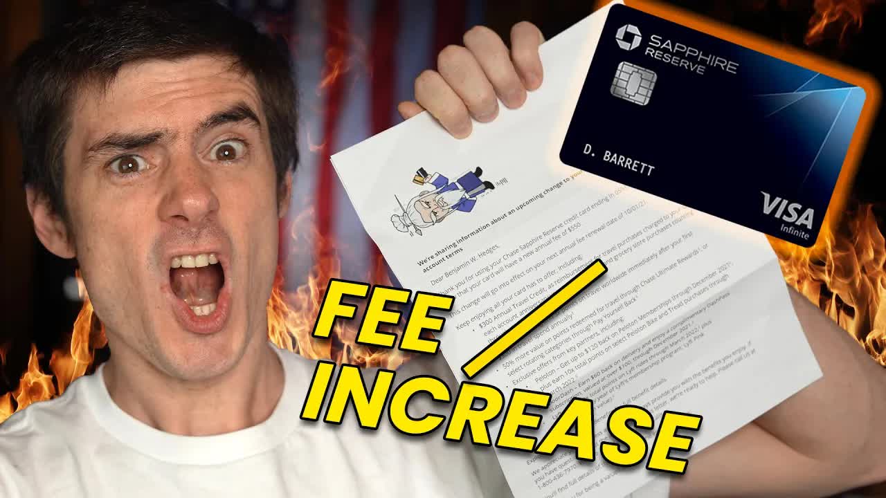 Video thumbnail for Ben Hedges: chase sapphire reserve fee increase to $550