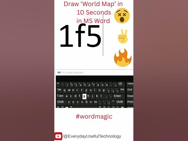 'Video thumbnail for How to draw World Map Symbol/emoji using MS Word Document #tricks #emoji #worldmap'