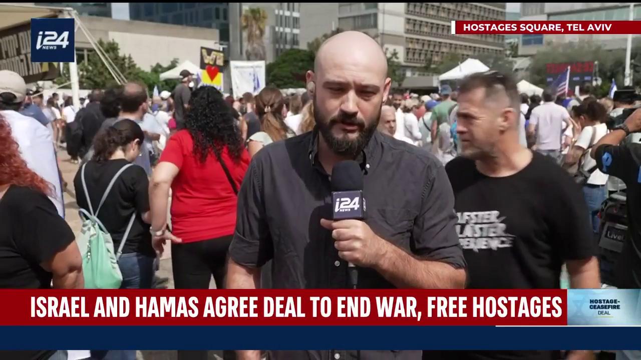 'Video thumbnail for @SwiftJournalism from Hostage Square as Israel prepares for the return of around 20 living hostages'