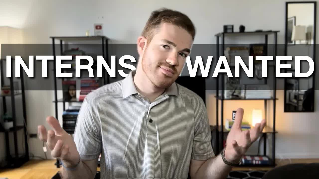 Video thumbnail for I'm hiring interns for my media company!