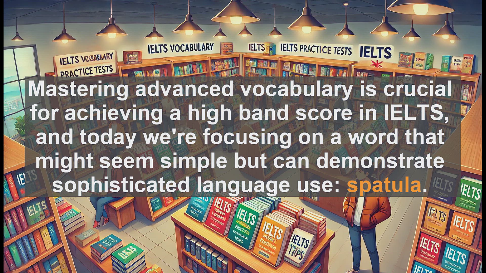 'Video thumbnail for 2000 Must Know IELTS 9.0 Vocabulary - Boost Your IELTS Score: Mastering the Word 'Spatula''