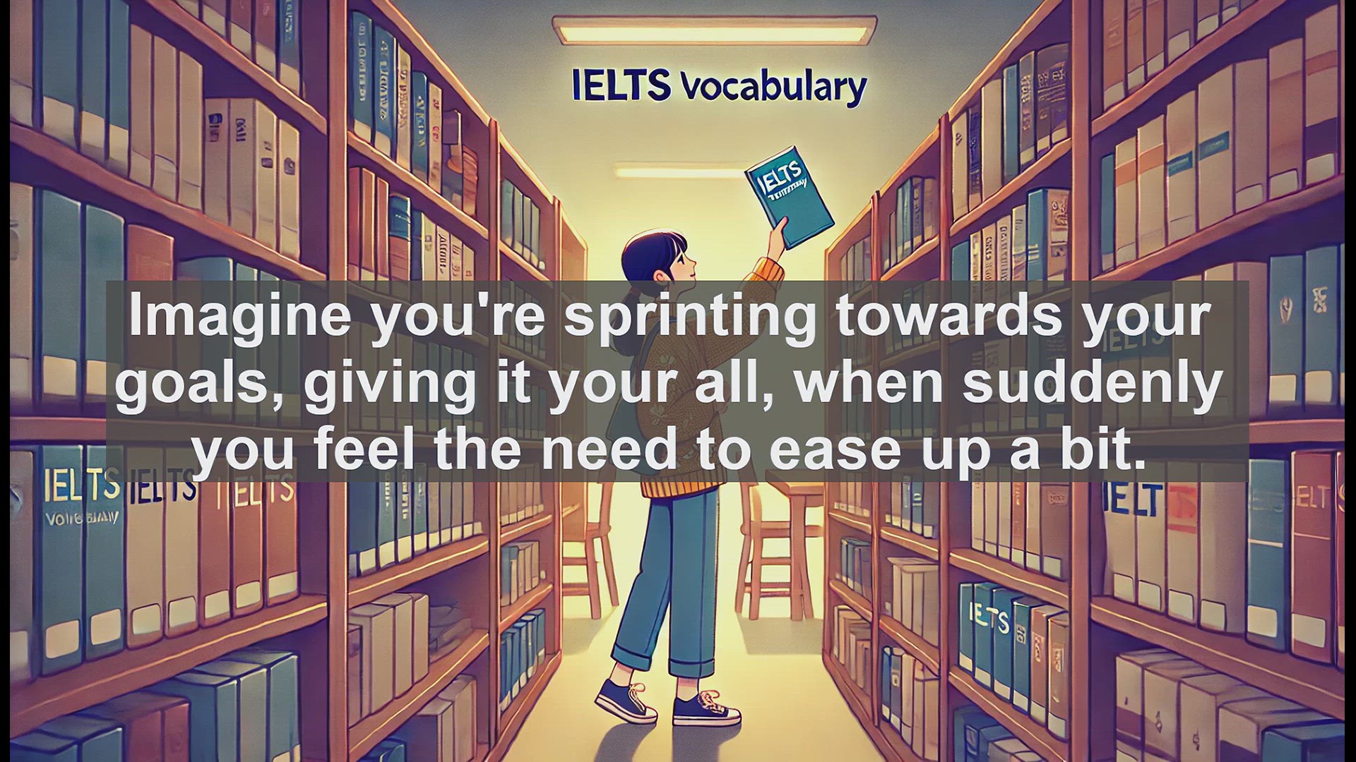 'Video thumbnail for 2000 Must Know IELTS 9.0 Vocabulary - Slacken: Mastering the Art of Easing Up'