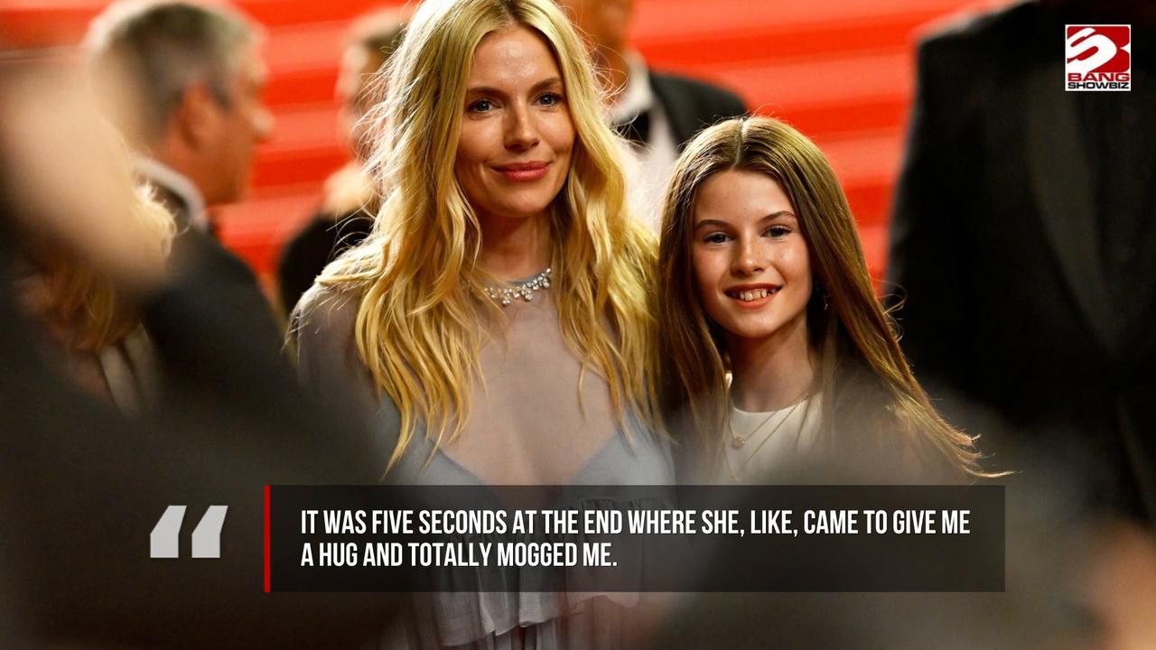 Video thumbnail for Sienna Miller opens up about daughter's viral red carpet appearance