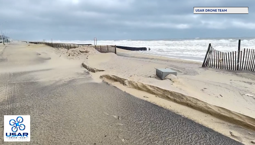 Video thumbnail for Manasquan beach erosion visible after nor’easter as New Jersey assesses shore damage