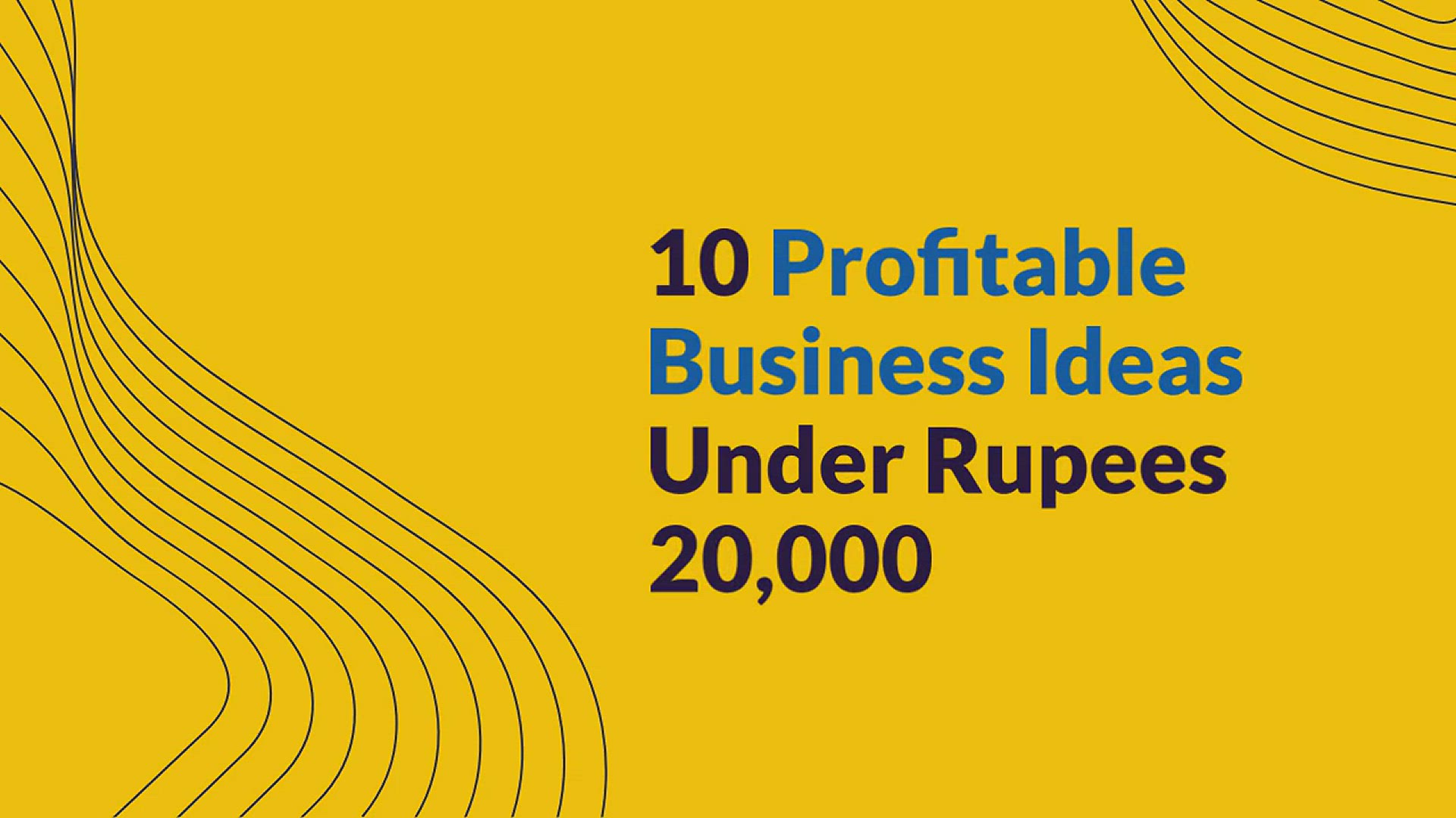 'Video thumbnail for 10 High Profitable Business Ideas Under Rupees 20,000'