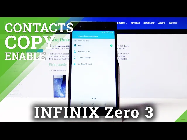 Video thumbnail for How to Copy Contacts in INFINIX Zero 3 – Import & Export Contacts