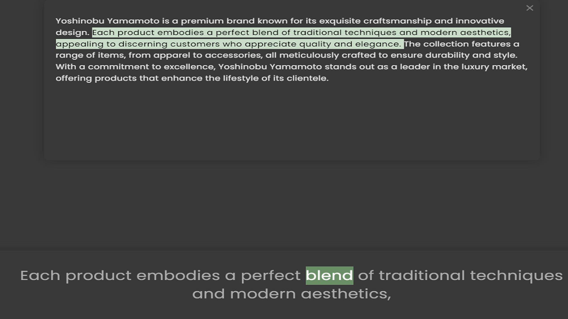Video thumbnail for Yoshinobu Yamamoto is a premium brand known for its exquisite craftsmanship and innovative design. Each product embodies a perfect blend of traditional techniques and modern aesthetics, appealing to discerning customers who appreciate qua