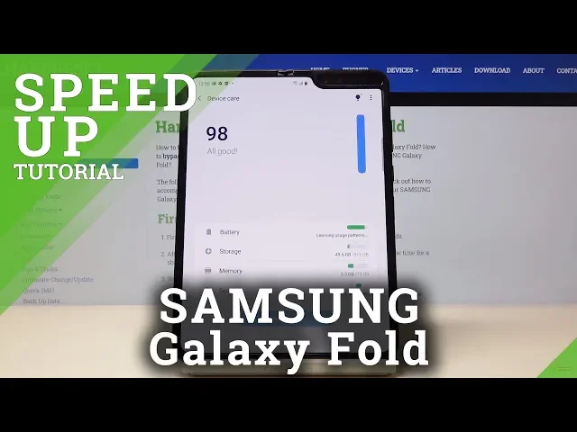 Video thumbnail for How to Speed Up in SAMSUNG Galaxy Fold – Optimize System