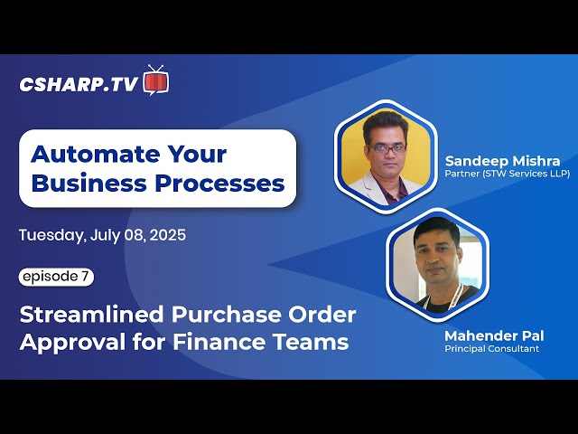 'Video thumbnail for Streamlined Purchase Order Approval for Finance Teams: Automate Your Business Processes - Ep.7'
