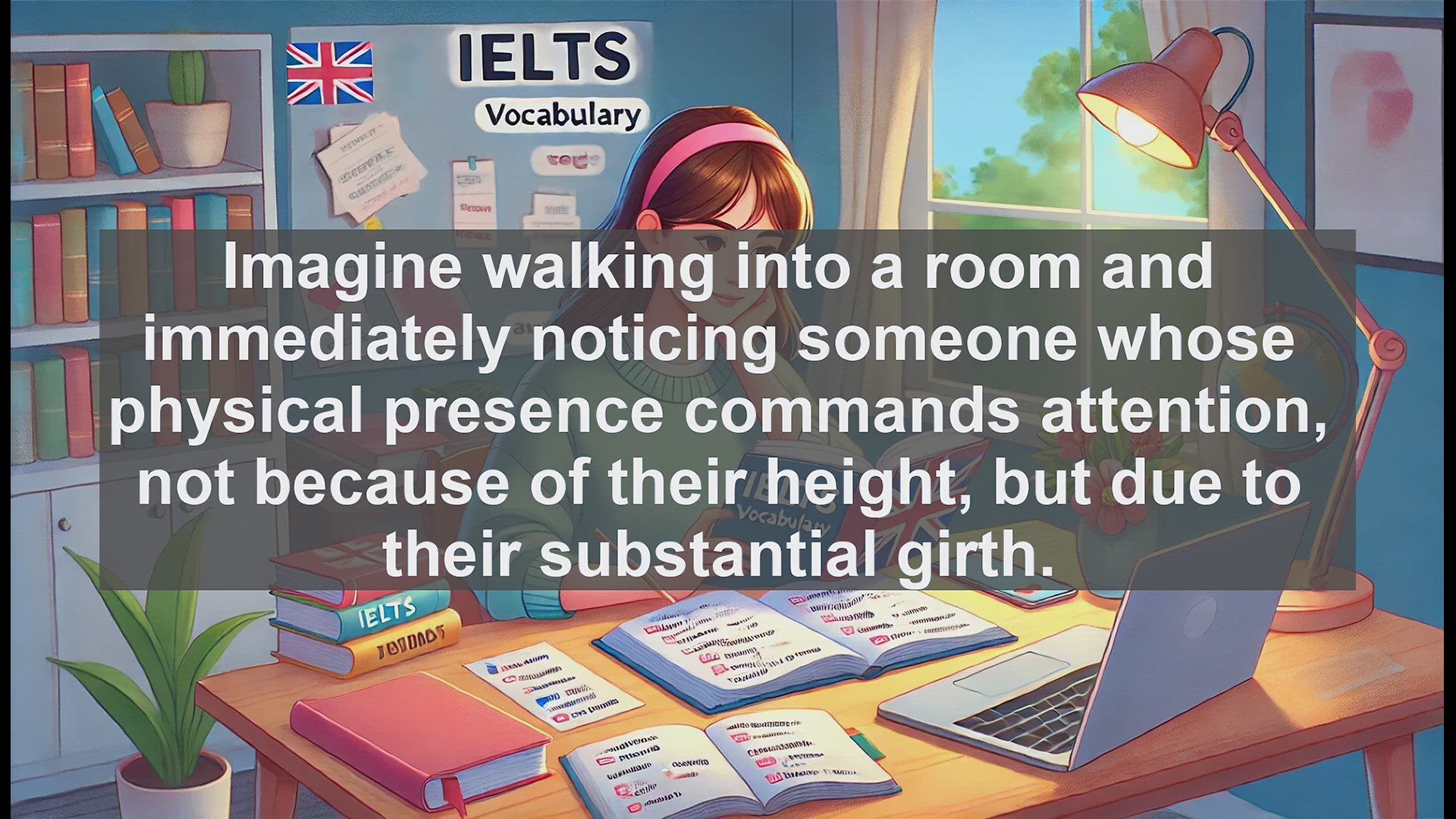 'Video thumbnail for 5000 Must Know IELTS 8.0 Vocabulary - Corpulent: A Sophisticated Word for IELTS Success'