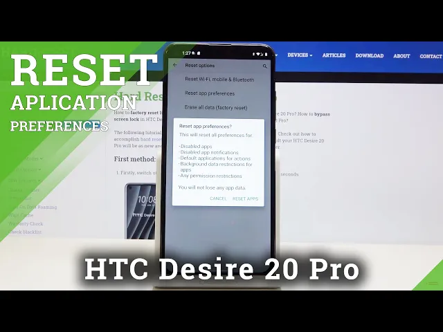 Video thumbnail for How to Reset App Preferences in HTC Desire 20 Pro - Delete All App Customizations