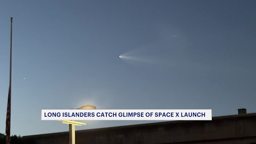 Video thumbnail for Long Islanders catch glimpse of SpaceX rocket after Florida launch