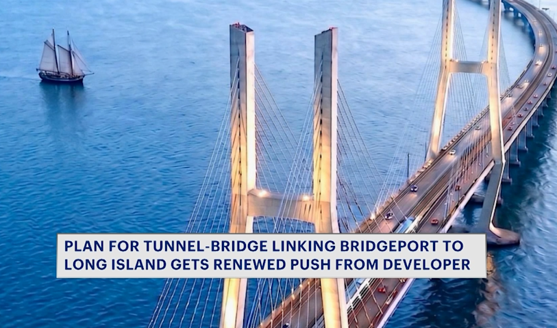Video thumbnail for CT developer renews push to build mega-structure linking Bridgeport to Long Island