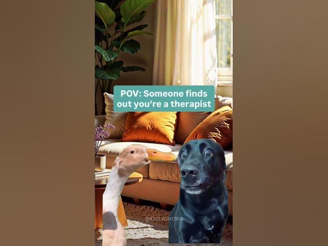 Video thumbnail for POV: someone finds out you’re a therapist and suddenly starts unpacking their entire life story 😂