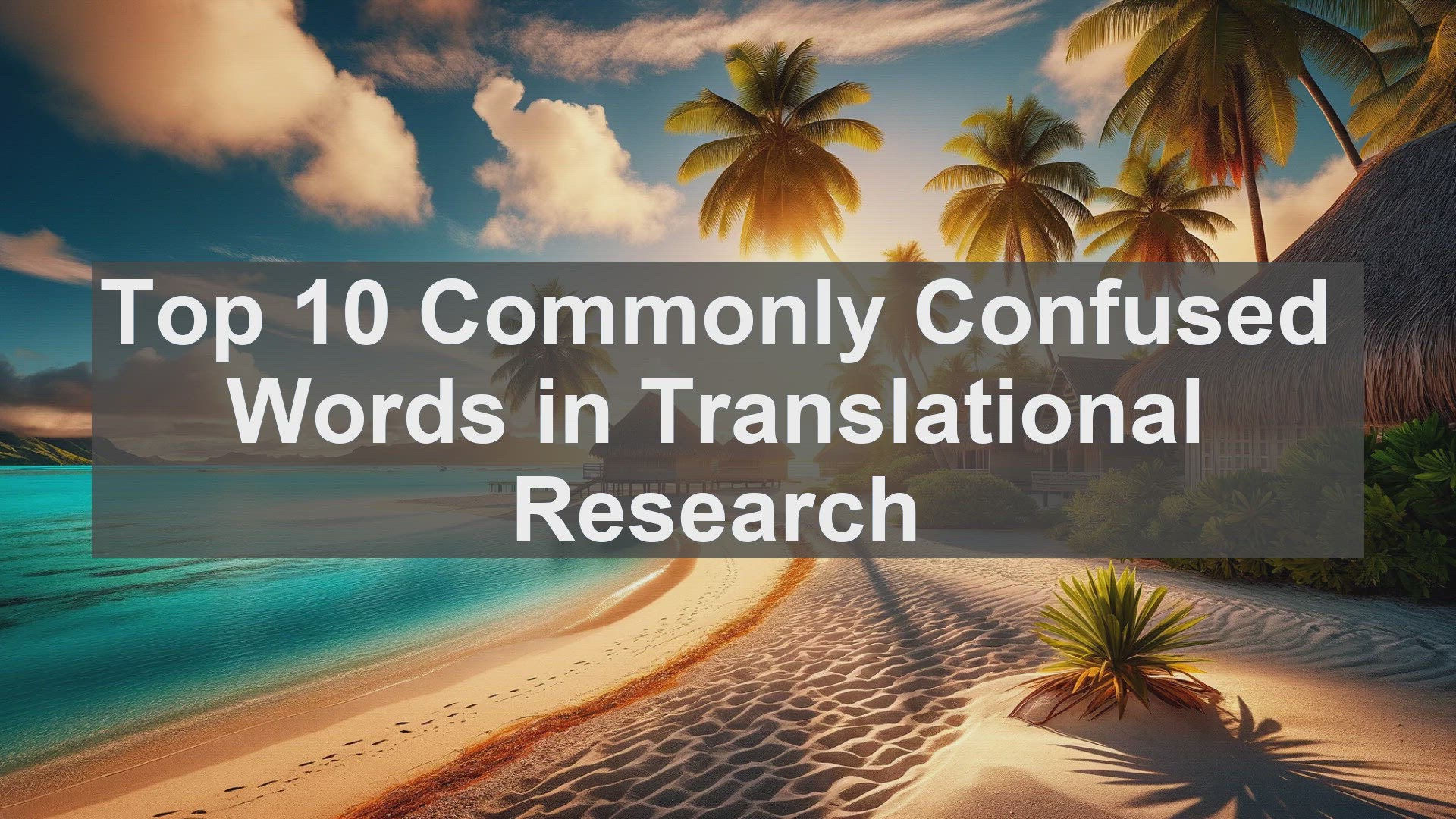 'Video thumbnail for Top 10 Commonly Confused Words in Translational Research'