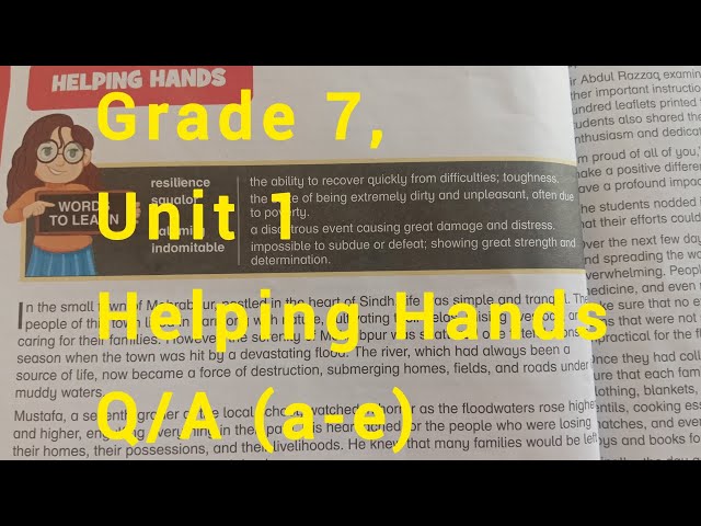 Video thumbnail for Helping Hands Grade 7 Q/A|New Oxford Modern English Helping Hands Questions Answers explained
