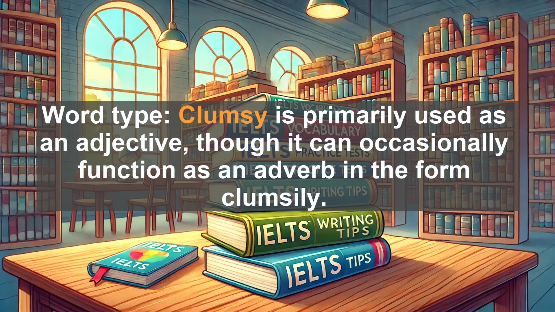 'Video thumbnail for 5000 Must Know IELTS 8.0 Vocabulary - Understanding 'Clumsy': A Key Word for IELTS Success'
