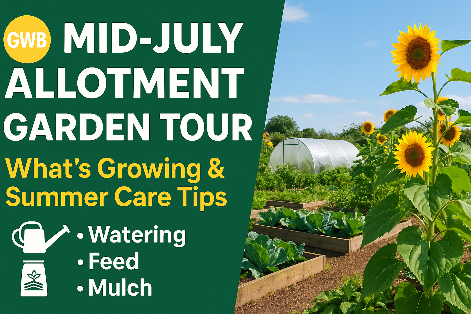 Video thumbnail for 🎥 ✅ Mid-July Allotment Garden Tour 🌿☀️ | What’s Growing & Essential Summer Care Tips