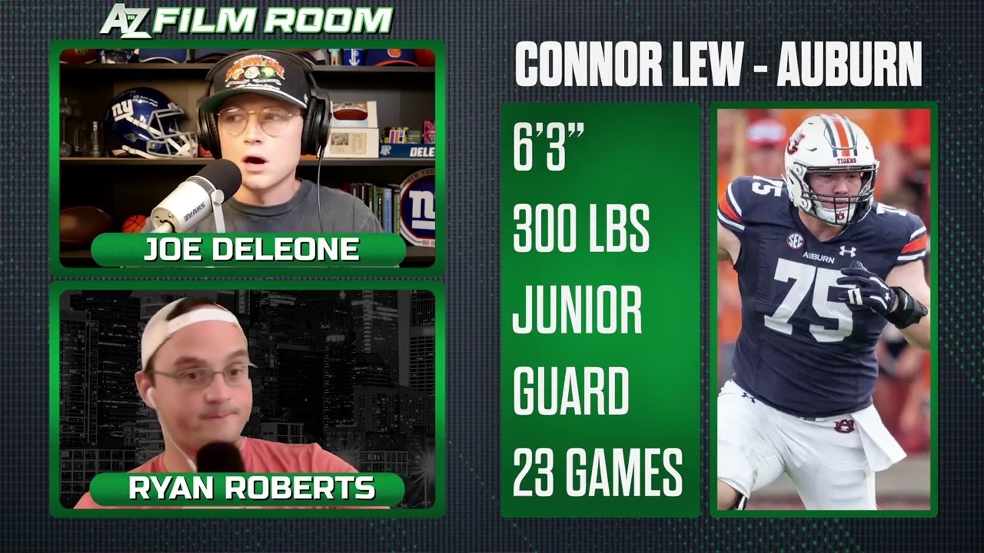 'Video thumbnail for a to z sports film room: connor lew | auburn center's 2026 nfl draft potential'