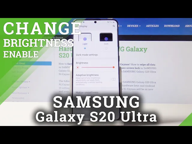Video thumbnail for How to Use Auto-Brightness in SAMSUNG Galaxy S20 Ultra – Screen Intensity