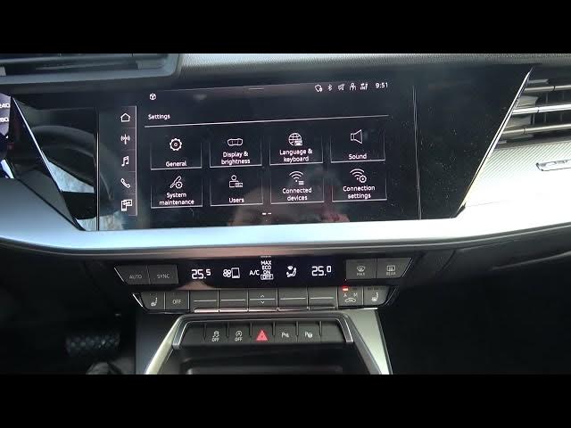 Video thumbnail for How to Enter and Exit Park Assistant in Audi A3 8Y ( 2020 - now ) - Enable Park Assistant Function