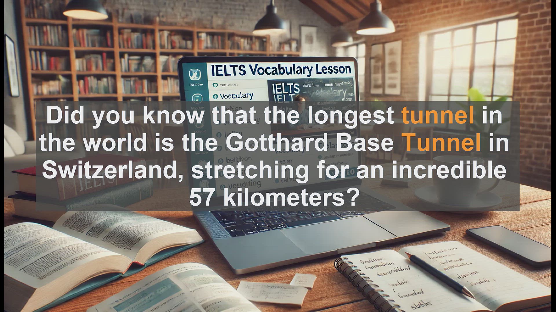 'Video thumbnail for 2500 Must Know IELTS 6.5 Vocabulary - Mastering 'Tunnel': A Key Word for IELTS Success'