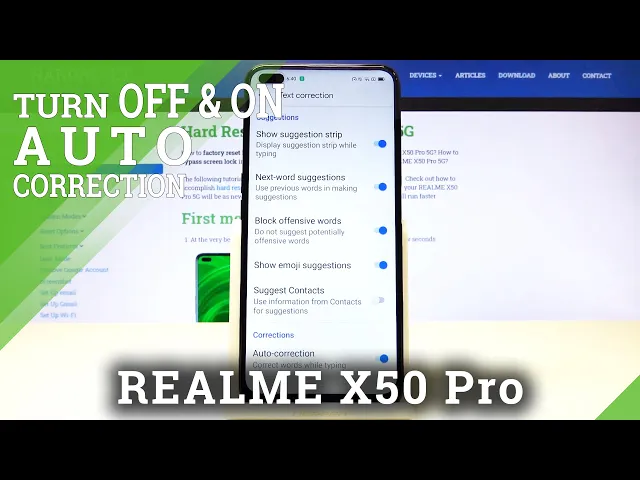 Video thumbnail for How to Enter all Typing Options in Realme X50 Pro – Access Text Correction Features