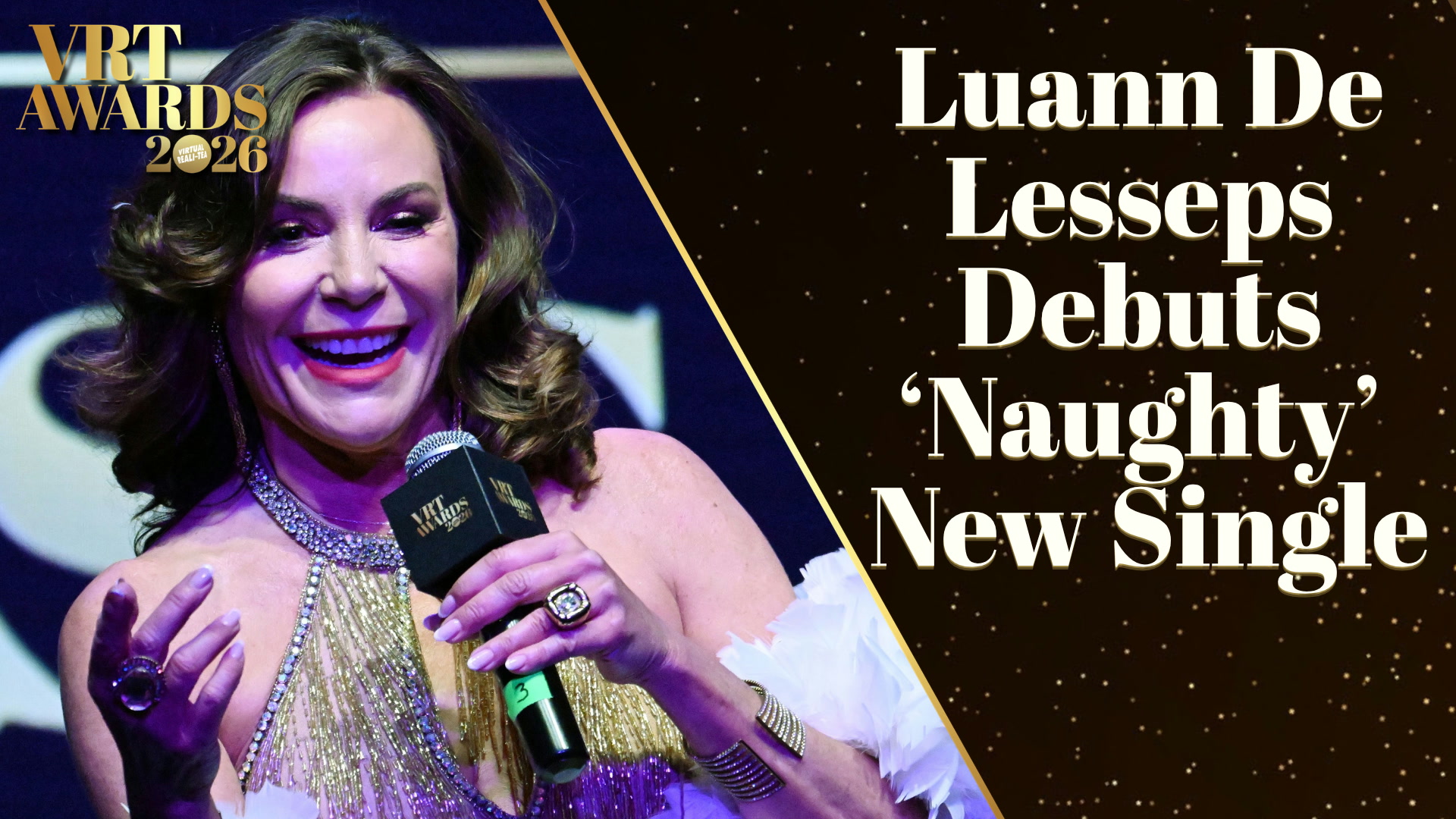 Video thumbnail for Luann de Lesseps debuts 'naughty' new single at the 2026 VRT Awards