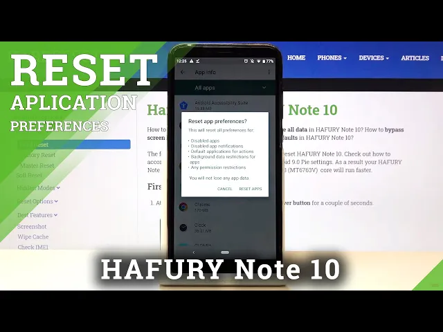 Video thumbnail for How to Reset App Preferences on HAFURY Note 10 – Restore App Preferences