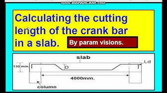 'Video thumbnail for Calculating the cutting length of the crank bar/ Calculating the cutting length of the bent-up bars.'