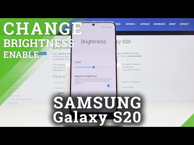Video thumbnail for How to Adaptive Brightness in Samsung Galaxy S20 – Change Galaxy S20 Brightness