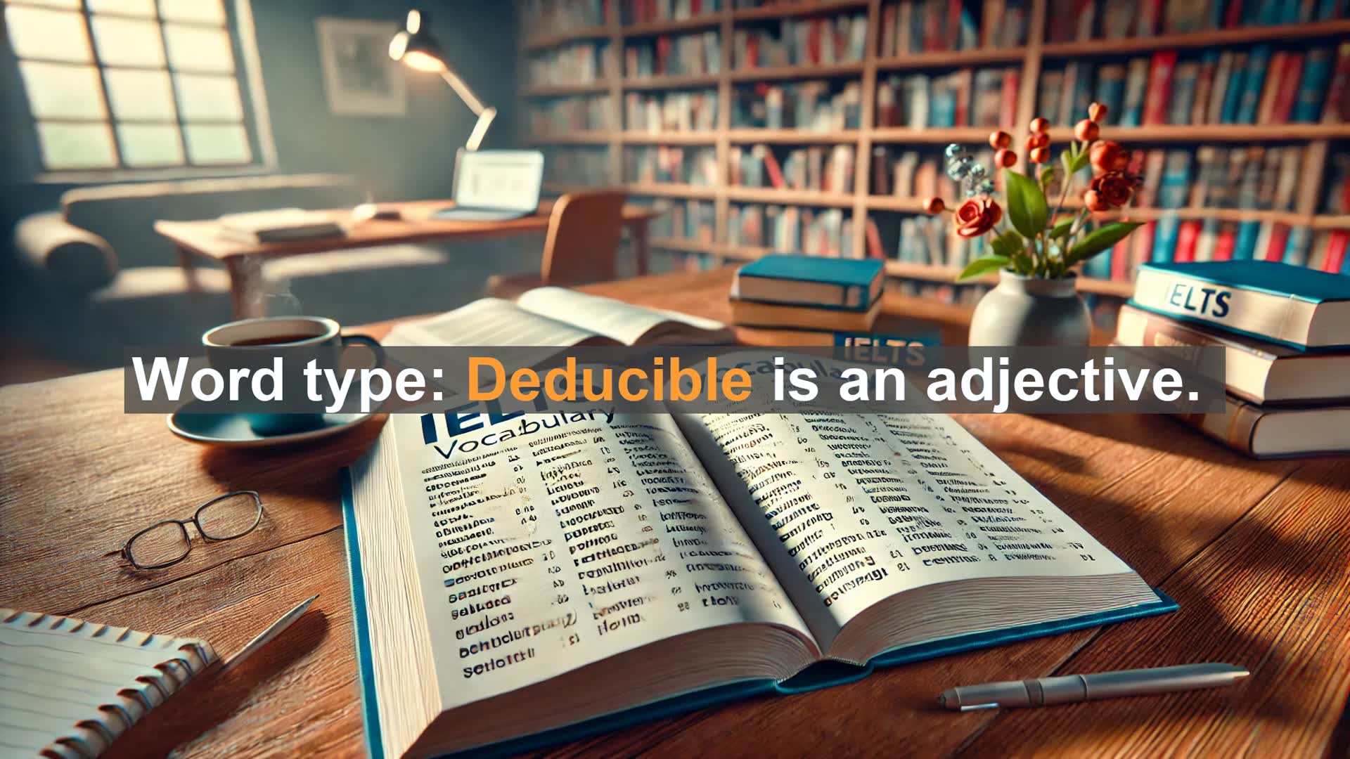 'Video thumbnail for 2000 Must Know IELTS 9.0 Vocabulary - Boost Your IELTS Score: Master the Word 'Deducible''