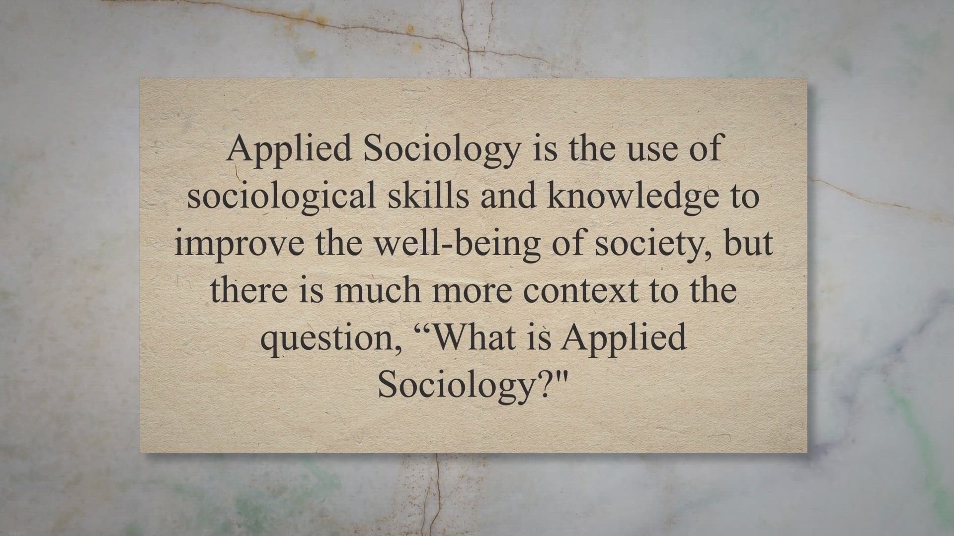 'Video thumbnail for What is Applied Sociology? History, Definition, and Jobs'
