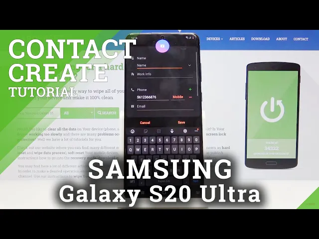 Video thumbnail for How to Create New Contact in SAMSUNG Galaxy S20 Ultra – Add Number to Contacts