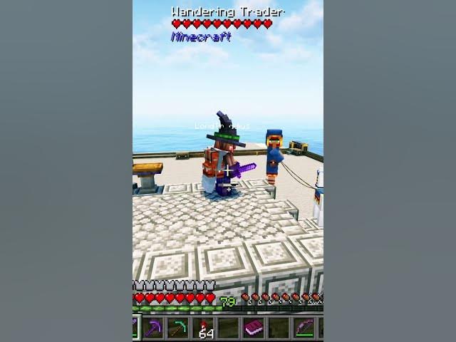 Video thumbnail for Saving my cannon from a wandering trader  | #shorts #minecraft