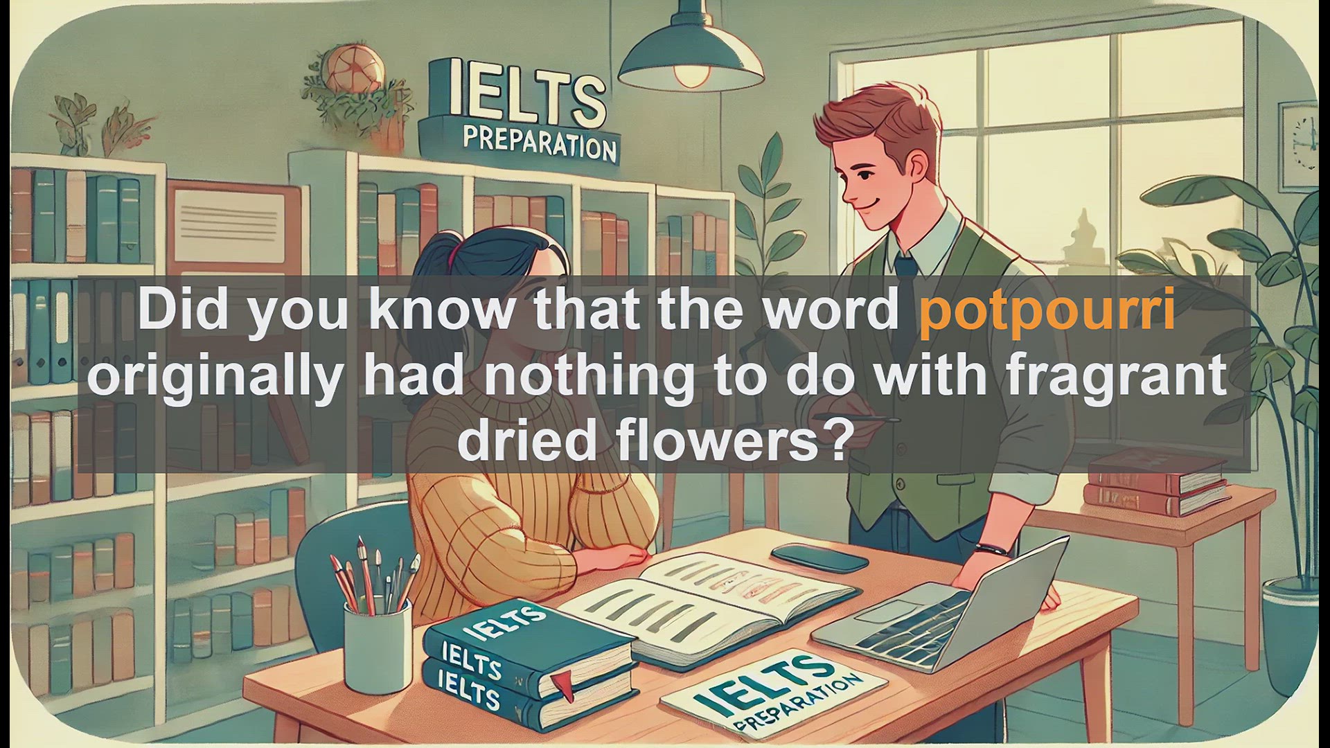 'Video thumbnail for 2000 Must Know IELTS 9.0 Vocabulary - Potpourri: A Word to Boost Your IELTS Vocabulary Score'