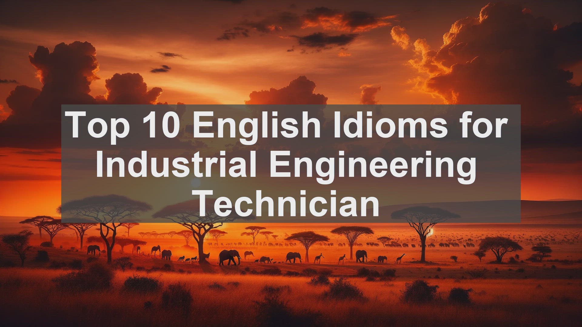 'Video thumbnail for Top 10 English Idioms for Industrial Engineering Technician'