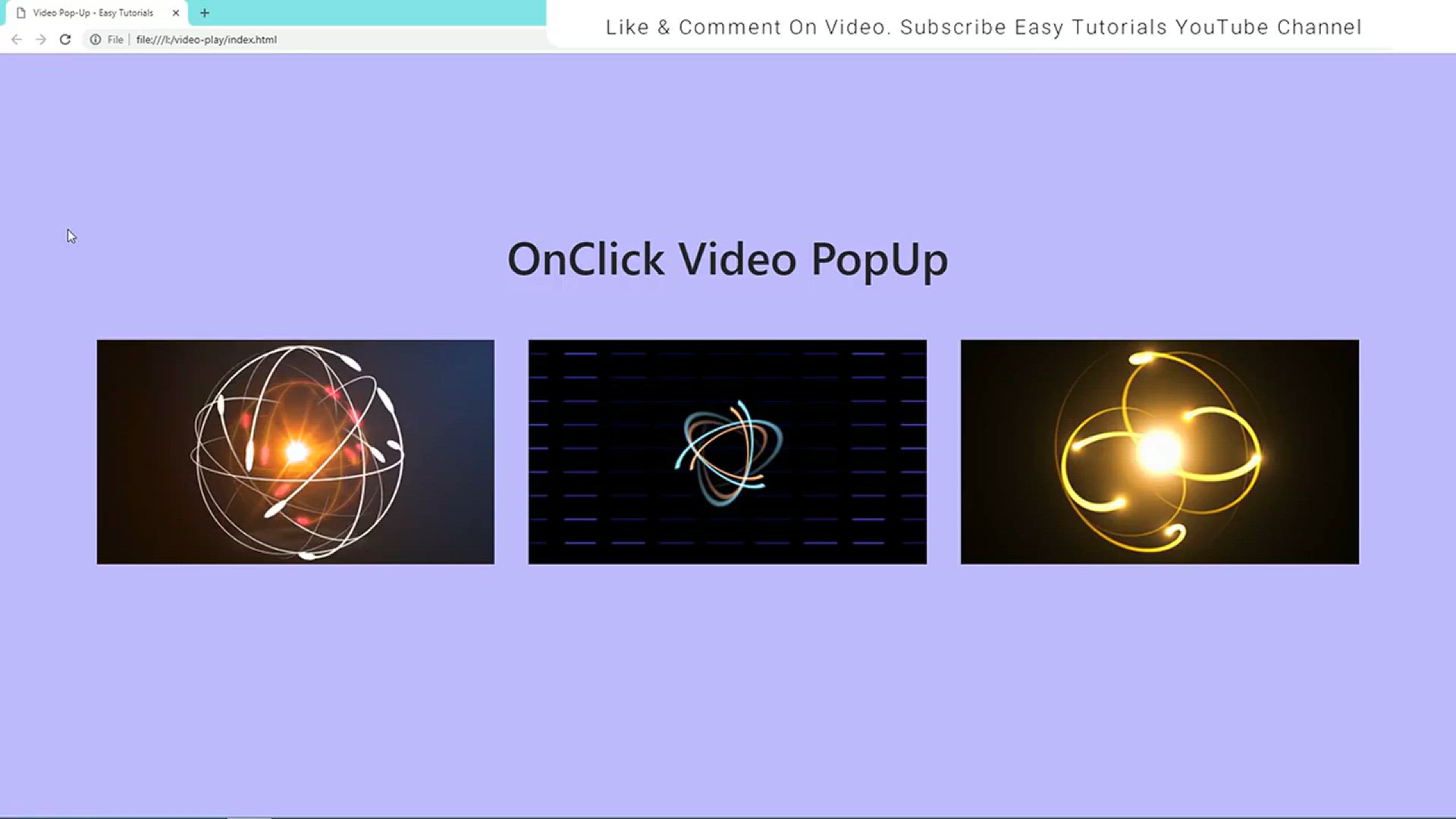 'Video thumbnail for How To Add Video Popup In Website Using HTML CSS Bootstrap _ Add Video On HTML Website Pop-up'