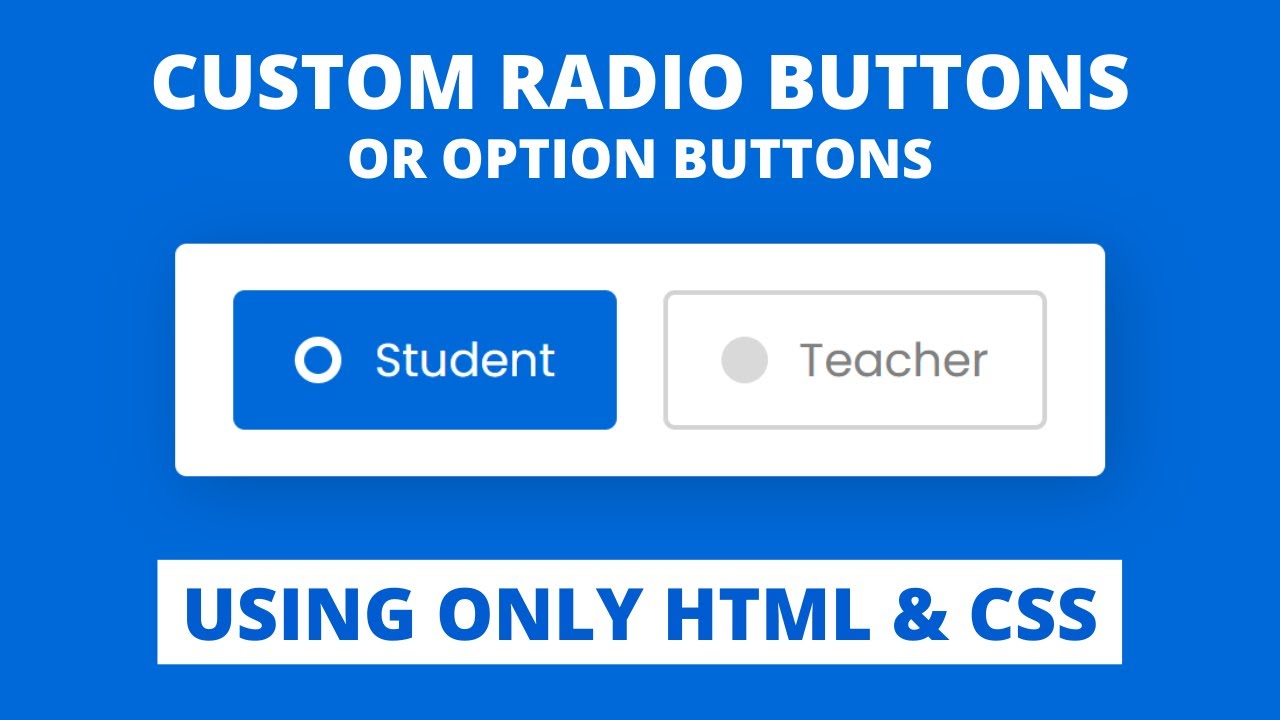 'Video thumbnail for Custom Radio Buttons using only HTML & CSS'