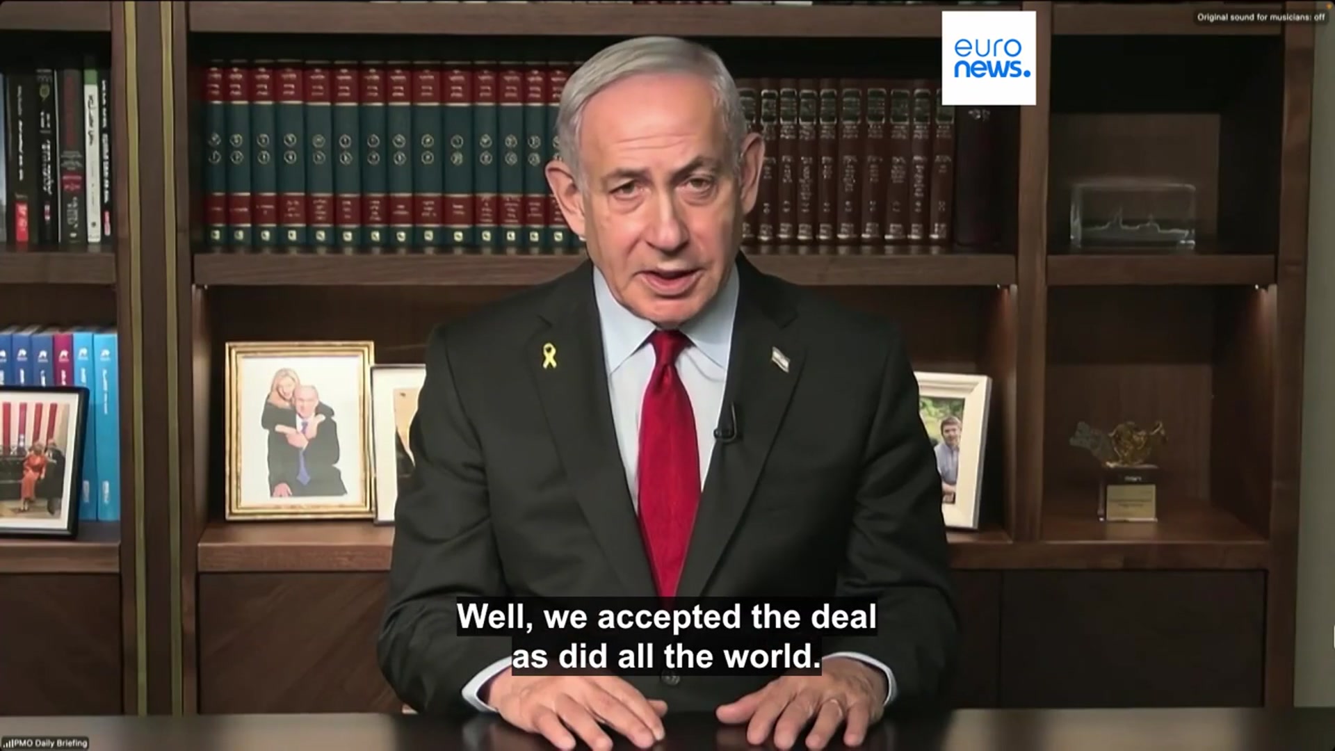 'Video thumbnail for Exclusive: Don’t feed the crocodile because it will come after you, Netanyahu tells Euronews'