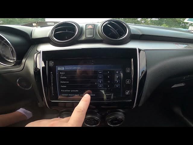 Video thumbnail for How to Adjust Speed Volume in Suzuki Swift VI (2017 – now) | Manage Speed Dependent Volume