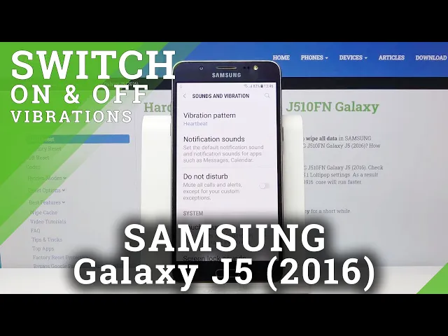 Video thumbnail for How to Find Vibration Settings in SAMSUNG Galaxy J5 2016 – Enable Vibration Options