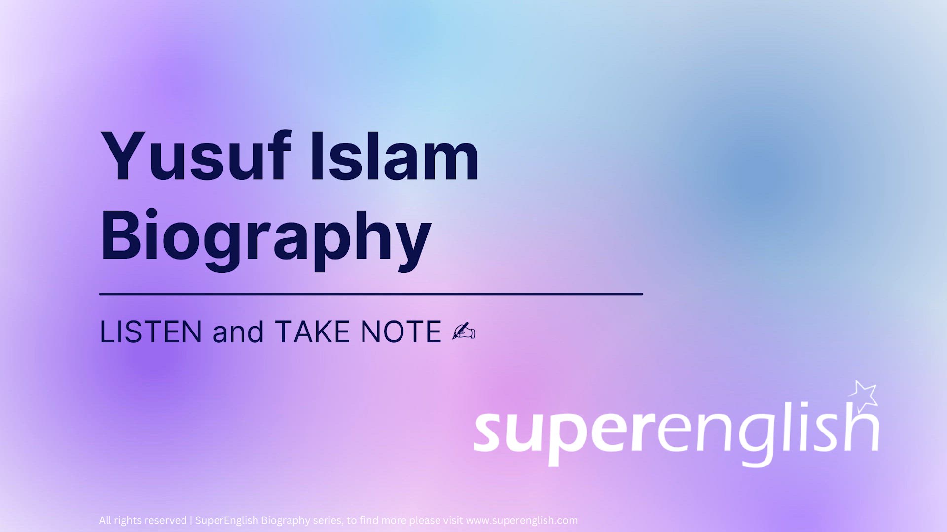 Video thumbnail for Yusuf Islam / Cat Stevens Biography